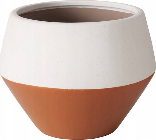 Boltze Keramik Pflanzentopf Orange 25,5x25,5 cm