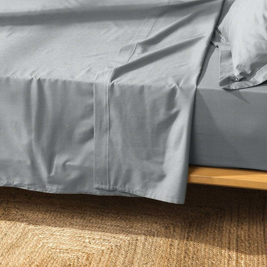Douceur d'Intérieur Super-Double Bed Sheet 240x300cm Grey