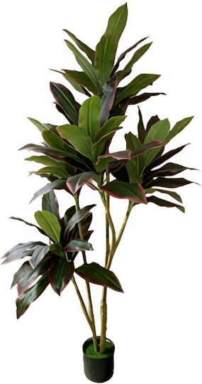 Artificial Decorative Cordyline Plant 170cm Potted Green Red-Tipped Realistic Look Living Room & Office