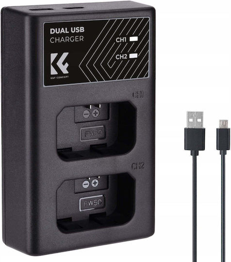 K&F Concept Διπλός Τροφοδοτικό Συμβατό με Sony