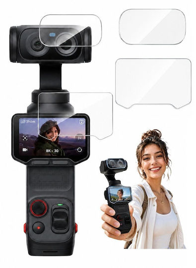 Puluz Sticlă Securizată Protecție Ecran pentru Action Camera Insta360