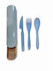 Baby Cutlery Set with Case Light Blue 2 Pieces