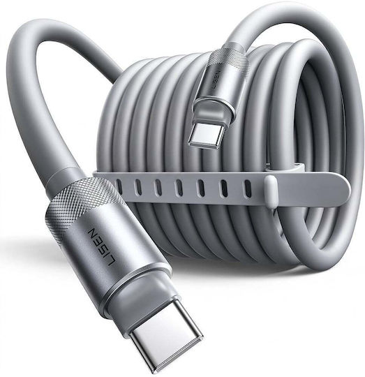 Lisen Cablu USB-C tată - USB-C 100W Gri 3m YL0126010031