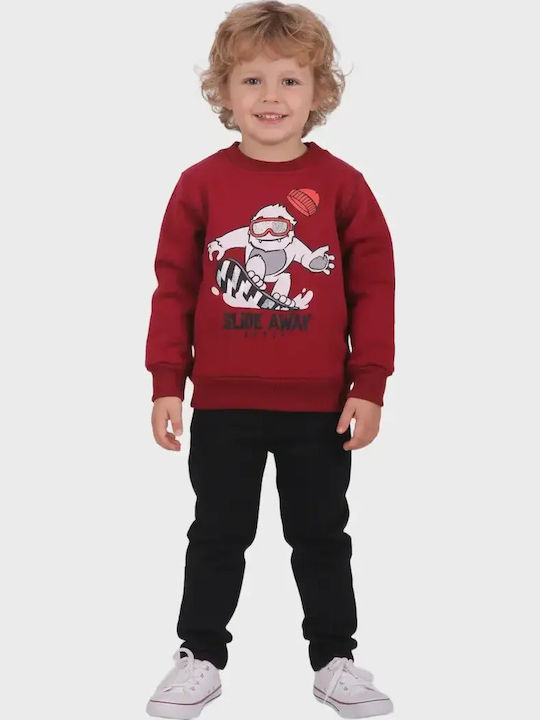 Joyce Set Pentru Copii Cu Pantaloni Burgundy 2 Bucăți