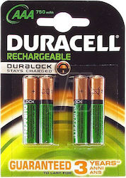 Duracell AAA Wiederaufladbare Batterien 800mAh 4er Pack