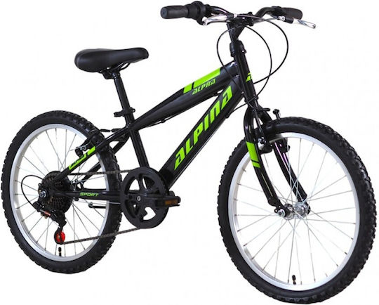 Alpina Alpha 20" Kinderfahrrad Mountainbike Schwarz