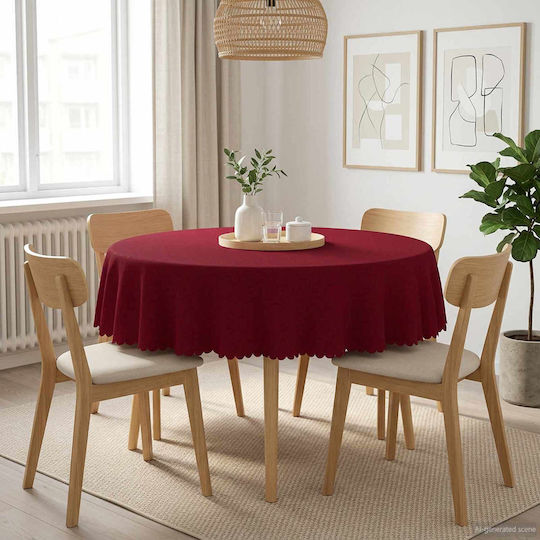 vidaXL vidaXL Tischdecke Rot Roten Durchmesser 180 cm