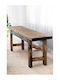 Dining Bench with Wooden Walnut Surface 100x28x43cm