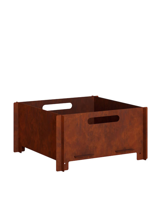 vidaXL Șemineu de Exterior Metalic Gri 40x40x20cm