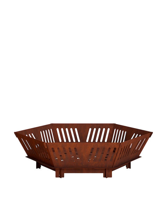 vidaXL Șemineu de Exterior Metalic Gri 60x60x18cm