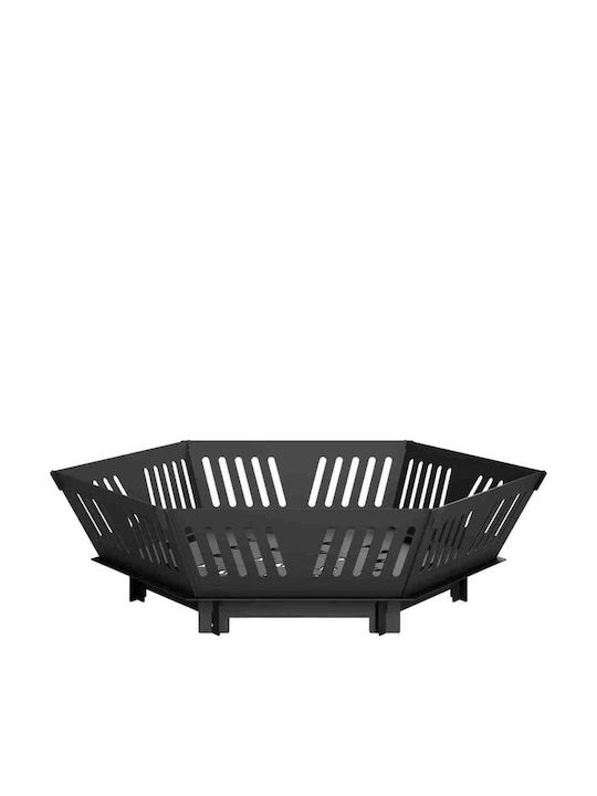 vidaXL Feuerstelle Draußen Metallisch Schwarz 8...
