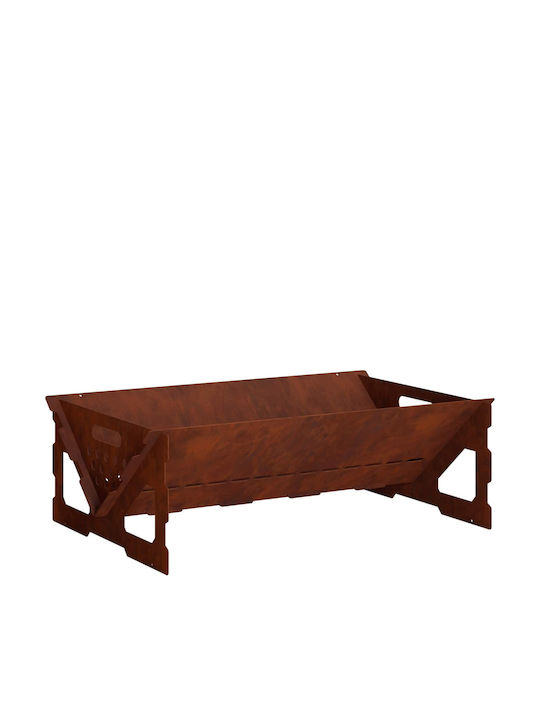 vidaXL Șemineu de Exterior Metalic Gri 60x40x20cm