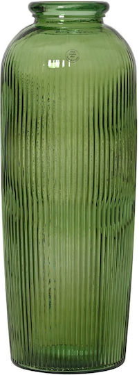 Kaemingk Decorative Floor Glass Green Vase 27xH72cm