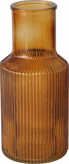 Boltze Decorative Glass Vase Yellow Φ9.9xH22cm