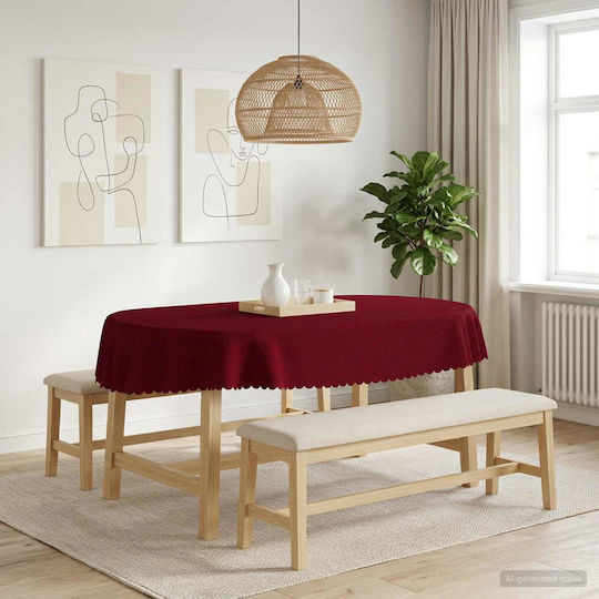 vidaXL Tischtuch Rotes 160x220cm