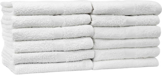 Хавлиени кърпи Ватени Salon Pro Terry Tekno Towel White 50х90cm 12 Тeмaки 370.339