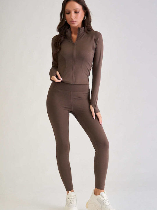 Decoro Damen Leggings Set Braune