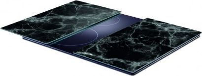 Zeller Set Black Glass Chopping Surface 30x52cm 2 Pieces