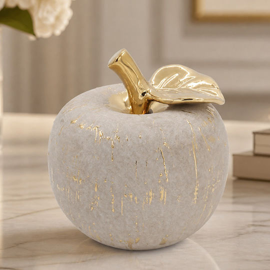 Decorative Ceramic Φ15x15 Apple Brown Gold Keskor 78760