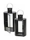 Home&Styling Collection Set Metallische Schwarze Laternen 2 Stück