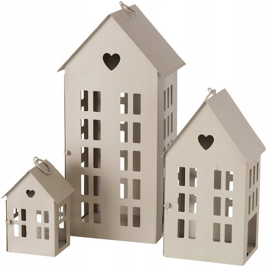 Boltze Haus Metallische Beigen Laterne 7cm