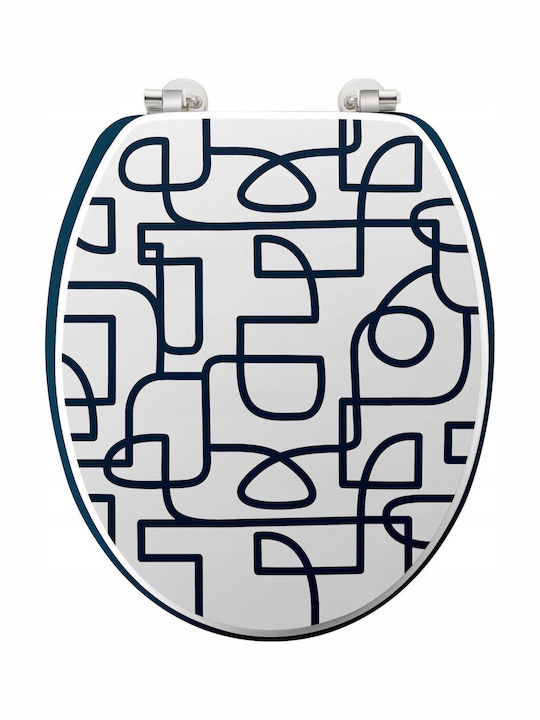 Douceur d'Intérieur Plastic Toilet Seat 37.5x37.5cm Blue