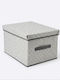 AGC AGC Stoff Aufbewahrungsbox mit Deckel Graue 40x30x25cm