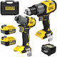 Stanley SFMCK211M2T Комплект Двигател за Бормашина и Ударна Отвертка Brushless 18V с 2 Батерии 4Ah и Калъф