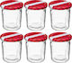5Five Glas Gefäß mit Deckel 280ml (6 Stück)