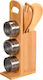 Kesper Bamboo Cooking Utensil Set With Stand 7 Pieces Brown