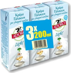 Adoro Light Milk Cream 15% 200ml 3pcs