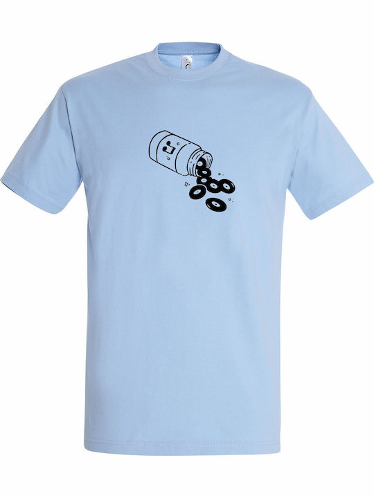 T-shirt Унисекс Music Is My Medicine Free Therapy Светлосин