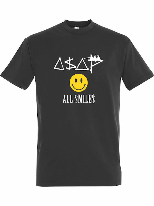 T-shirt Унисекс Asap Rocky All Smiles Тъмносив