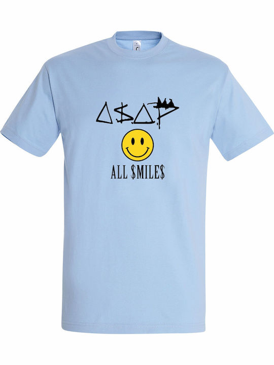 T-shirt Унисекс Asap Rocky All Smiles Светлосин