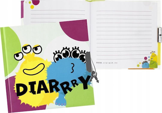 Starpak Kinder-Notizbuch mit Hartcover und Schloss Mehrfarbig