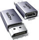 Ugreen Dp130 Convertor DisplayPort masculin la HDMI feminin Gri 2bucăți