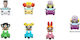 Mini Sammelbare Figuren Powerpuff Girls Pull Back Car Blind Box Größe 5cm Set 6 Stücke