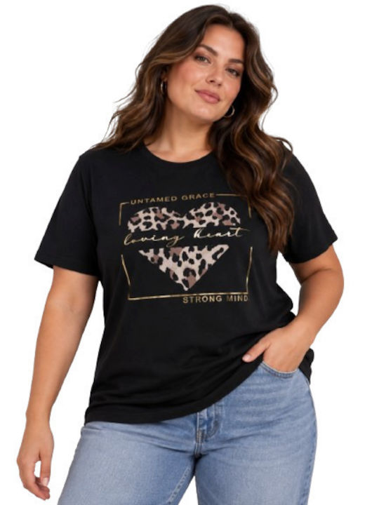 Bluza Damă Tricou Animal Print Negru