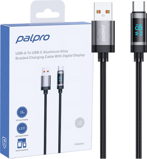 Palpro Usb-a Zu Usb-c Blitzkabel Schnelles Laden Samsung Apple 3a 18w LED 1m