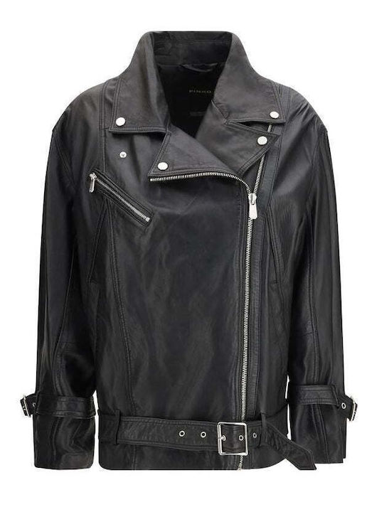 Damen Leder Biker Jacke