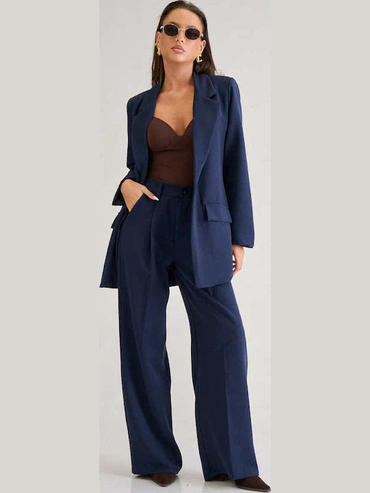 Decoro Women's Dark Blue Set with Trousers