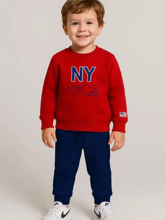 Kids Sweatpants Set Red