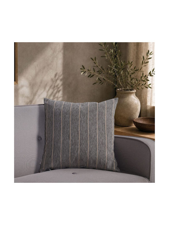Teoran Decorative Pillow Case Macon Charcoal Gr...