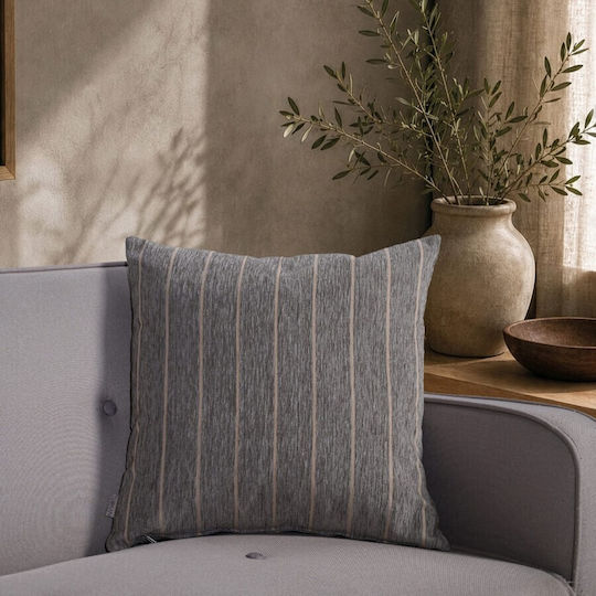 Teoran Decorative Pillow Case Macon Charcoal Grey 50x50cm