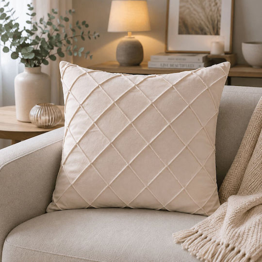 Mia Home Калъф За Възглавница Екрю 45x45 См