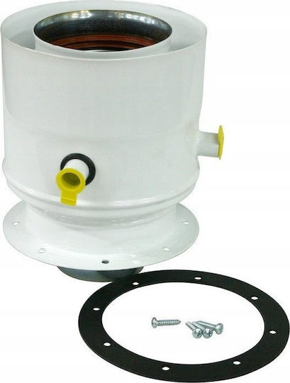 SpiroFlex Kaminrohr Ferroli F 60 100-80 125 Weißer Untersetzungsgetriebe Bimetalladapter