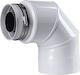 SpiroFlex Kaminrohr Adapter 60 100-80 125 Vk Vaillant Saunier Duval Weißer Inox