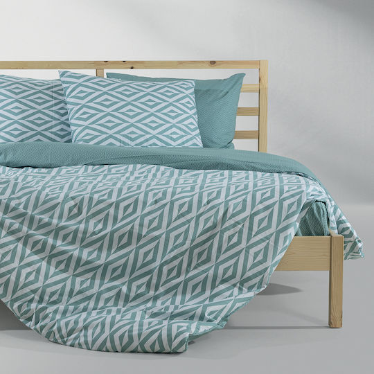 Lino Home Module Cearceafuri De Pat Super Duble 240x260cm Mentă 4 Bucăți