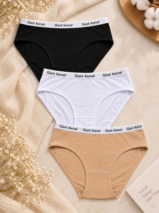 Chiloți Pentru Femei Slip Din Bumbac 3 Pack Multicolori