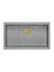 GraniteQ Logan 110 Unterbau Küchenspüle aus Flüssigem Granit M76xB45cm Graue